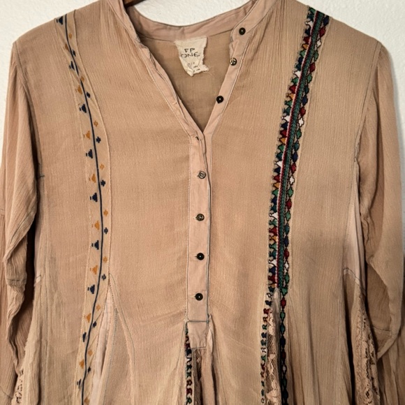 Free People One embroidered lace mini dress size XS - Picture 2 of 7